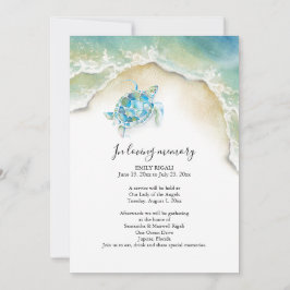 Invitación Sea Turtle Celebration of Life Invitations