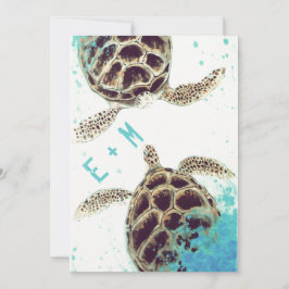 Invitación © Sea Turtle Love Aquarium Wedting