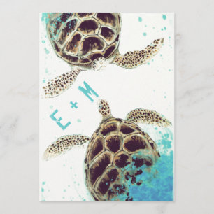 Invitación © Sea Turtle Love Aquarium Wedting