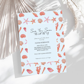 Invitación Sea You Soon Baby Playa Fiesta de Bebé Costera