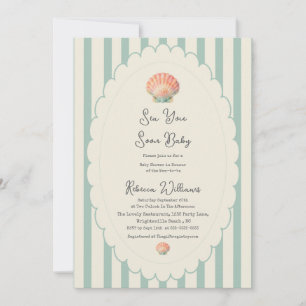 Invitación Sea You Soon Baby Shower Costero 