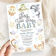 Sea You Soon Baby Shower Océano Neutral para el Be