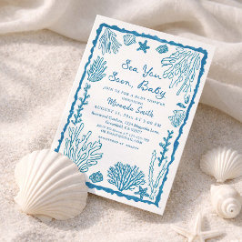 Invitación Sea You Soon Coastal Baby Shower