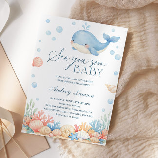 Invitación Sea You Soon Coastal Ocean Baby Shower
