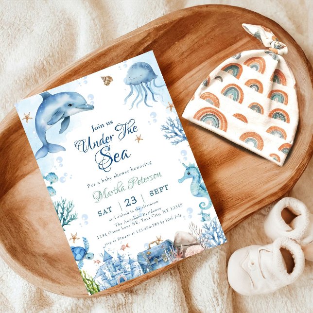 Invitación Sea You Soon Fiesta de Bebé Caracoles (Subido por el creador)