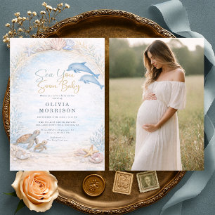Invitación Sea You Soon Foto Baby Shower