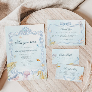 Invitación Sea You Soon Rococo Baby Shower