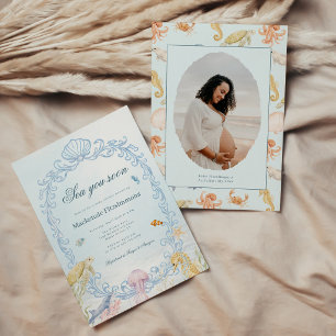 Invitación Sea You Soon Rococo Foto Baby Shower