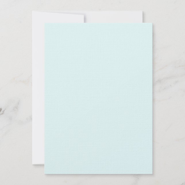 Invitación Seafoam Blank Linen (Anverso)
