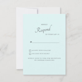Invitación Seafoam Simple Wedding RSVP