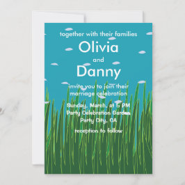 Invitación Seagrass Meadow Underwater Seaside Beach Wedding