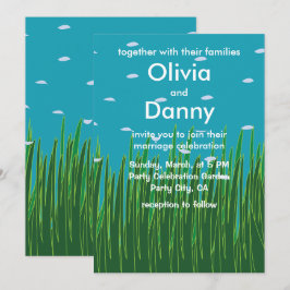 Invitación Seagrass Meadow Underwater Seaside Beach Wedding
