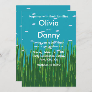 Invitación Seagrass Meadow Underwater Seaside Beach Wedding