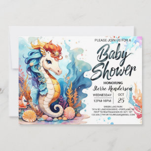 Invitación Seahorse Dreamscape Baby Shower