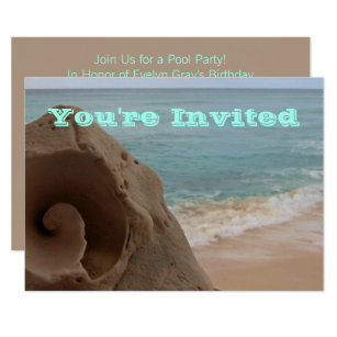 Wallpaper Invitaciones Fiesta De La Playa Del Dulce Dieciseis Zazzle Es Desktop Wallpaper Free