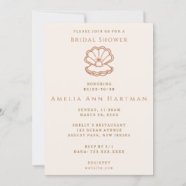 Invitación Seashells and Wedding Bells Bridal Invitation