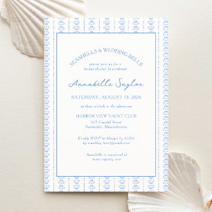 Invitación Seashells & Wedding Bells Despedida de soltera Cos