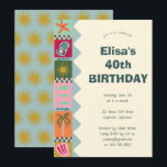 Invitación Seaside Soiree BIRTHDAY PARTY Moderno PERSONALIZAD<br><div class="desc">Perfecta tarjeta para una invitación divertida. ¡La mano hizo arte para ti! Perfecto para los cumpleaños de la playa. ¡TODO PERSONALIZABLE! Haga clic en "Personalizar" para editar el texto. Haga clic en "editar usando la herramienta de diseño" para ajustar las fuentes, colores y colocaciones y para borrar el diseño de...</div>