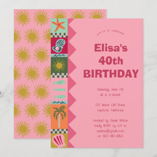 Invitación Seaside Soiree BIRTHDAY PARTY Moderno PERSONALIZAD