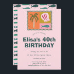 Invitación Seaside Soiree Moderna Cute PERSONALIZADO Fiesta d<br><div class="desc">Perfecta tarjeta para una invitación divertida. ¡La mano hizo arte para ti! Perfecto para un cumpleaños de playa junto al mar u otra celebración. ¡TODO PERSONALIZABLE! Haga clic en "Personalizar" para editar el texto. Haga clic en "editar usando la herramienta de diseño" para ajustar las fuentes, colores y colocaciones y...</div>