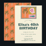 Invitación Seaside Soiree Moderna Cute PERSONALIZADO Fiesta d<br><div class="desc">Perfecta tarjeta para una invitación divertida. ¡La mano hizo arte para ti! Perfecto para un cumpleaños de playa junto al mar u otra celebración. ¡TODO PERSONALIZABLE! Haga clic en "Personalizar" para editar el texto. Haga clic en "editar usando la herramienta de diseño" para ajustar las fuentes, colores y colocaciones y...</div>