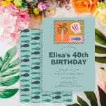 Invitación Seaside Soiree Moderna Cute PERSONALIZADO Fiesta d<br><div class="desc">Perfecta tarjeta para una invitación divertida. ¡La mano hizo arte para ti! Perfecto para un cumpleaños de playa junto al mar u otra celebración. ¡TODO PERSONALIZABLE! Haga clic en "Personalizar" para editar el texto. Haga clic en "editar usando la herramienta de diseño" para ajustar las fuentes, colores y colocaciones y...</div>