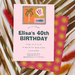 Invitación Seaside Soiree Moderna Cute PERSONALIZADO Fiesta d