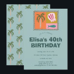 Invitación Seaside Soiree Moderna Cute PERSONALIZADO Fiesta d<br><div class="desc">Perfecta tarjeta para una invitación divertida. ¡La mano hizo arte para ti! Perfecto para un cumpleaños de playa junto al mar u otra celebración. ¡TODO PERSONALIZABLE! Haga clic en "Personalizar" para editar el texto. Haga clic en "editar usando la herramienta de diseño" para ajustar las fuentes, colores y colocaciones y...</div>