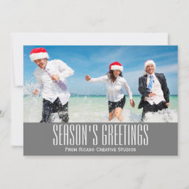 Invitación Seasons Greetings Corporate Holiday Photo