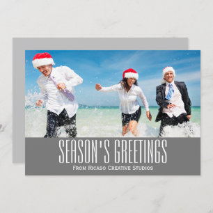 Invitación Seasons Greetings Corporate Holiday Photo