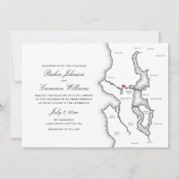 Seattle Código QR Todo en Uno Bodas en Blanco y Ne