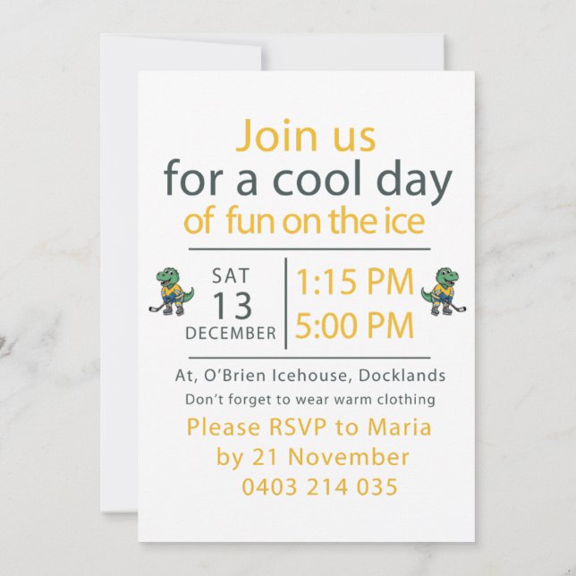 Invitación Sebastian Birthday 7th  (Reverso)