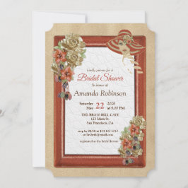 Invitación Secador y Ante textura Art Bridal Shower