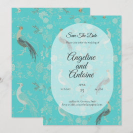 Invitación Secret d'Indochine luxury Chinoiserie pattern