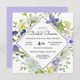 Invitación Secret Garden Rustic Wildflowers Bridal Shower