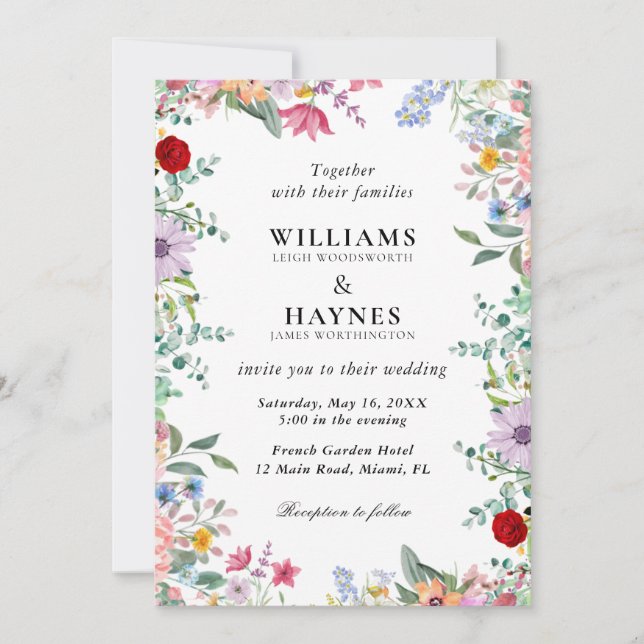 Invitación Secret Garden Wedding Invitation (Anverso)