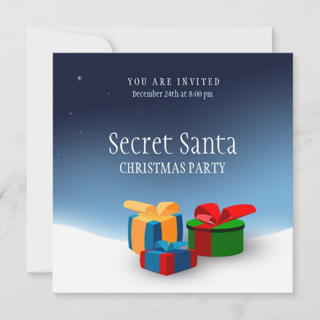 Invitación secreta de Santa Party (Anverso)