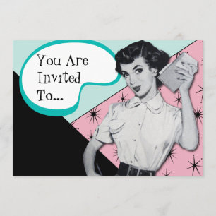 Invitación Secretaria descarada Invitation del vintage