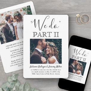 Invitación Secuela Boda 2 Foto Script Simple Lo Hacemos Parte