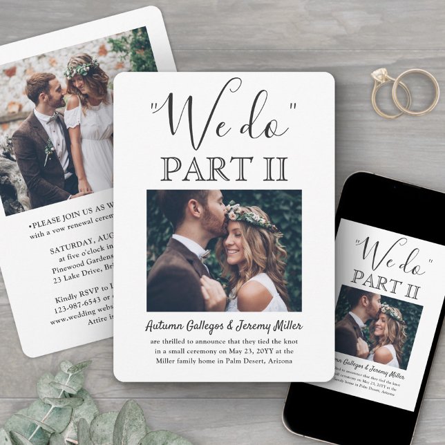 Invitación Secuela Boda 2 Foto Script Simple Lo Hacemos Parte (Subido por el creador)