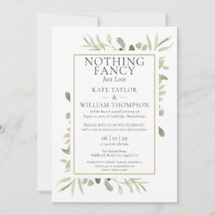 Invitación Secuela de amor juramentos de boda Verdor