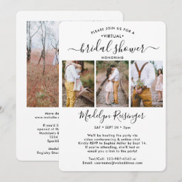 Invitación Secuencia de 4 fotos para ducha de novia virtual a