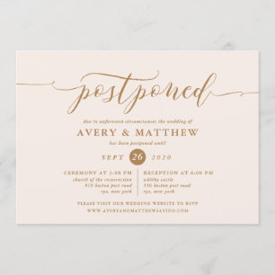 Invitación Secuencia de comandos pospuesta de ceremonia de Bo