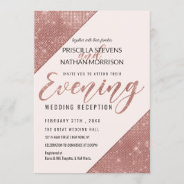 Invitación Secuencia del Purpurina de chisporroteo de Rosa Go