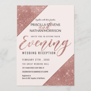 Invitación Secuencia del Purpurina de chisporroteo de Rosa Go