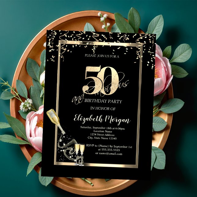 Invitación Secuencias de oro, botella de vidrio de vino 50 cu (Subido por el creador)