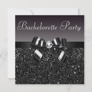 Invitación Secuencias impresas, Bow & Diamond Bachelorette Pa