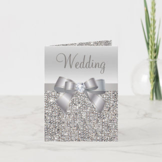 Invitación Secuencias plateadas, bodas de bodas de bodas y di
