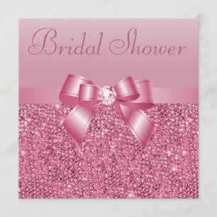 Invitación Secuencias rosadas, ducha de novias de barro y dia