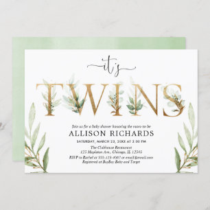 Invitación Seda neutra de género en la vegetación de la ducha